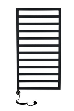 Grzejnik łazienkowy DEKORACYJNY elektryczny FRAME 800W TIMER czarny mat