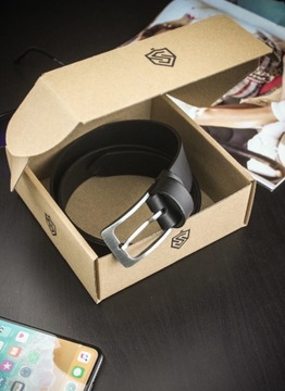 PASEK MĘSKI SKÓRZANY DO SPODNI STEVENS CZARNY Q1-Y