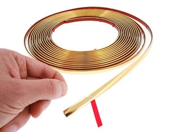 Лента декоративная самоклеящаяся GOLD 9 мм - 8 метров 9мм/8м GOLD