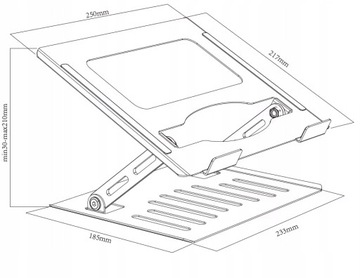 ПОДСТАВКА ДЛЯ НОУТБУКА ПЛАНШЕТА, складная, регулируемая настольная подставка для стола
