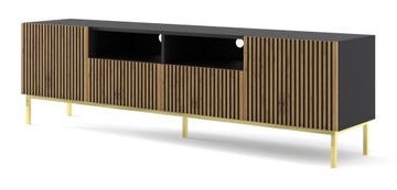 Szafka RTV Ravenna F 200 2D2S czarny artisan rama