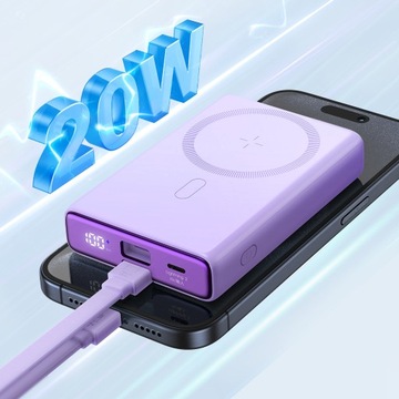 PowerBank Joyroom Jr-PBM01 Magnetic 1000MH 20W с подставкой + кабель