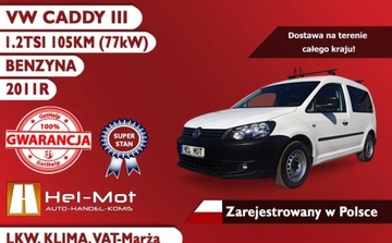 Volkswagen Caddy III Kombi Facelifting 1.2 TSI 104KM 2011 Volkswagen Caddy LKW, Bezwypadkowy, Klima, Zarejestrowany w Polsce, VAT-ma, zdjęcie 2