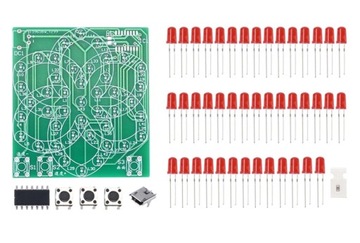 Kwiat 43 LED Efekt świetlny 9 animacji DIY KIT