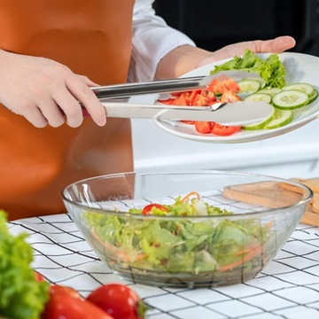 МЕТАЛЛИЧЕСКИЕ КУХОННЫЕ ЩИПЦЫ ДЛЯ ПРИГОТОВЛЕНИЯ МЯСНОГО САЛАТА НА ГРИЛЬ