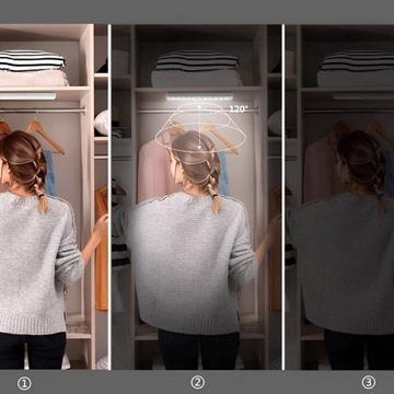 БОЛЬШАЯ СВЕТОДИОДНАЯ ЛАМПА С ДАТЧИКОМ ДВИЖЕНИЯ НОЧНАЯ АККУМУЛЯТОРНАЯ 30 СМ USB C МОЩНЫЙ XXL