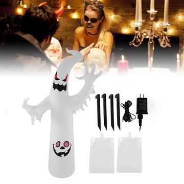 2,4 m Halloween nadmuchiwany biały duch z