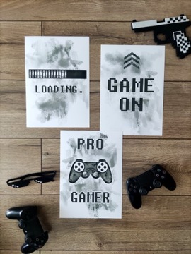 Набор плакатов с игрой по загрузке pro player a4