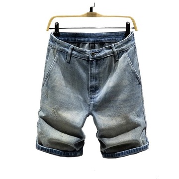 Men's Streetwear Shorts Jeans Retro Blue Wide Leg
