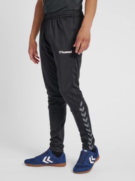 HUMMEL CZARNE SPODNIE TRENINGOWE LOGO FZ9 HMP__XXL