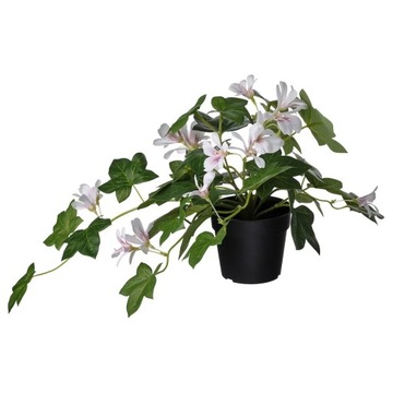 SZTUCZNE KWIATY IKEA FEJKA pelargonia W DONICZCE jasnoróżowa 38cm