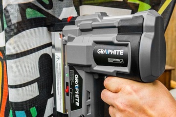 АККУМУЛЯТОРНЫЙ СТЕПЛЕР И ПРИБОР ДЛЯ ОБИВКИ ГРАФИТОВЫЙ ГВОЗДЕР 2 В 1