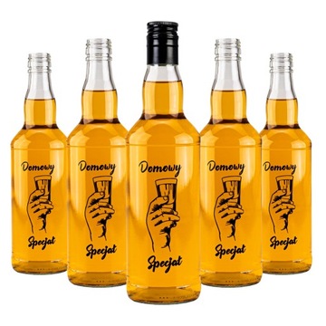 5x Butelki NA BIMBER WINO SZKLANE Monopolowa 500ml