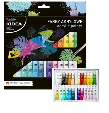 KIDEA Farby akrylowe 24 kolory 6ml