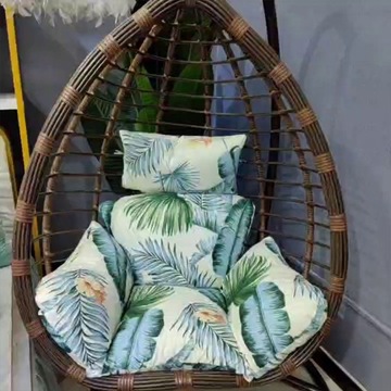 Наружное качание, подвесное кресло-корзина, сиденье из ротанга с круглой подушкой