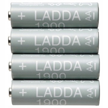 IKEA LADDA Akumulatorek do ładowania, HR06 AA 1.2V1900mAh 4 sztuki