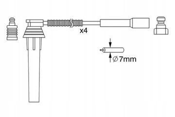 BOSCH 0 986 357 052 SADA PŘÍVODŮ ZAPALOVACÍ