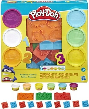 PLAY-DOH CIASTOLINA ZESTAW LICZBY LICZENIE + 6 TUB