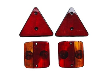 КОМПЛЕКТ ЗАДНИХ ФОНАРОВ КОМБИНИРОВАННЫХ ЛАМП ДЛЯ ПРИЦЕПОВ ОТРАЖАЮЩИЕ ТРЕУГОЛЬНИКИ