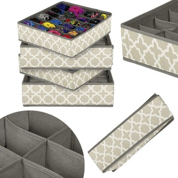 4x ЯЩИКА-ОРГАНИЗАТОРА, ШКАФ ДЛЯ БЕЛЬЯ, НОСКИ, 24 ОТДЕЛЕНИЯ, СЕПАРАТОР