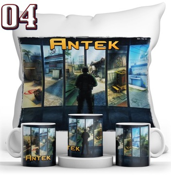 НАБОР CS GO КРУЖКА + ПОДУШКА + ИМЯ