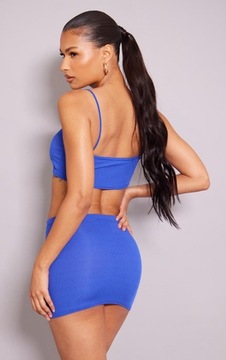 L023B34 УКОРОЧЕННЫЙ ТОП PrettyLittleThing КОБАЛЬТ 36