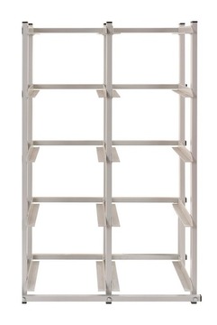 Полка с контейнерами для туалетных лотков мастерской, вместимость 10 шт.