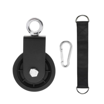 Cable Pulley Silent Pulley 360 Degree Rotating Traction Black 155x88mm