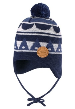 Czapka dziecięca REIMA Bakke 46 cm, wełna, navy