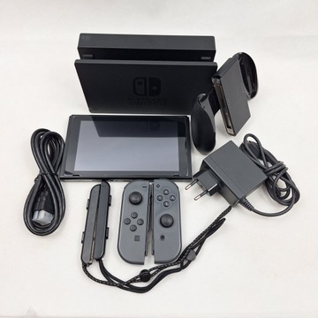 MEGA FUN KONSOLA NINTENDO SWITCH 32GB V2 SZARA MEGA ZESTAW NA START !!!