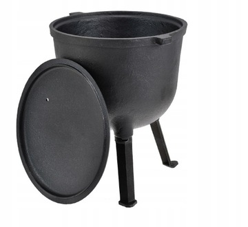 ЧУГУННЫЙ КАУЛДЕЛЬ 8 л Венгерский охотничий горшок для Печонки КОСТРЬ