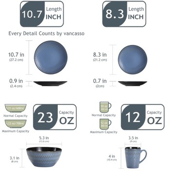 Рустикальный сервиз Vancasso PLUVO 32 шт/8 чел.