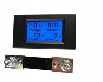 Miernik mocy woltomierz amperomierz 8-100V DC 100A