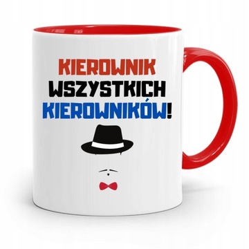 KUBEK CZERWONY KIEROWNIKA WSZYSTKICH KIEROWNIKÓW z Nadrukiem ze Zdjęciem