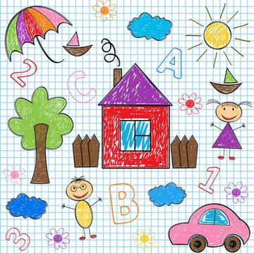 Fototapeta Lateksowa na wymiar Rysunek dzieci