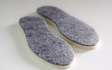 Ciepłe Wkładki Do Butów Wełniane Filcowe Filc + Wełna 45