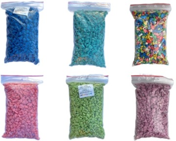 1 КГ ГАЛЬКА ЦВЕТНАЯ ЛЕСНАЯ В БАНКЕ 5-8мм