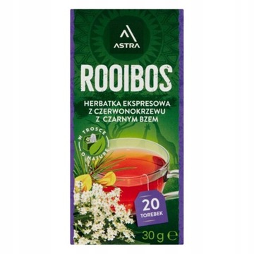 ASTRA ROOIBOS zestaw 8 herbat czerwonych Z OWOCAMI 3 SMAKI 160(8x20)torebek
