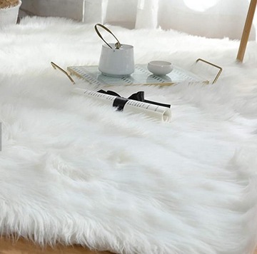 Плотный ковер из искусственной овчины, пушистый меховой коврик для гостиной 80x140