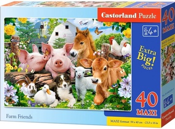 Castorland puzzle maxi zwierzęta na farmie 40 el