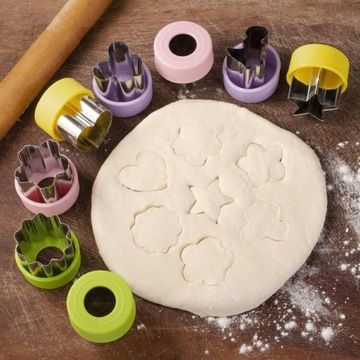 FOREMKI WYKRAWACZE FORMA DO OWOCÓW WARZYW CIASTEK CARVING OZDOBA 10szt 89