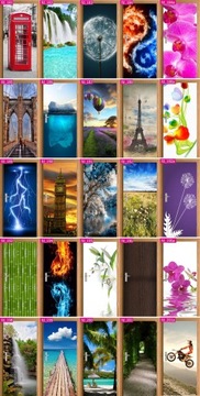 Самоклеящаяся наклейка на дверь, черное дерево.