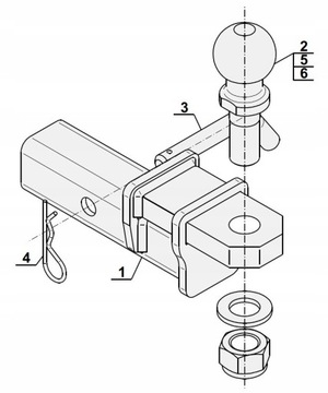 ADAPTER HAKA HOLOWNICZEGO USA PODWYŻSZONY 50x50mm