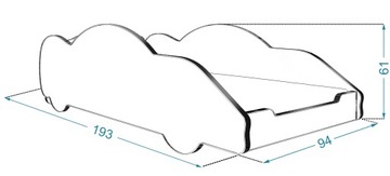 Кровать-машина 180х90 машина + матрас CARS
