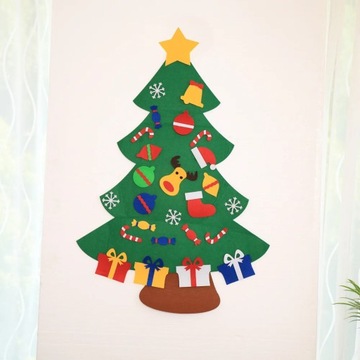 Ręcznie robiona edukacyjna tkanina filcowa DIY trójwymiarowa choinka