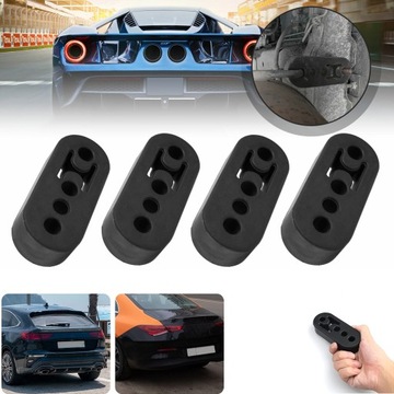 РЕЗИНОВАЯ ВЕШАЛКА ДЛЯ РЕМОНТА ГЛУШИТЕЛЕЙ АВТОМОБИЛЯ 4 ОТВЕРСТИЯ УНИВЕРСАЛЬНАЯ 4 ШТ.