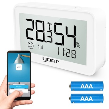 Czujnik temperatury i wilgotności Stacja pogody Yoer SMART +Alarm +WiFi