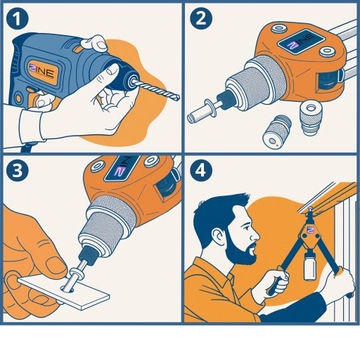 Заклепки потайные с большой головкой и расширенным воротником фи14мм 4,8х20мм 50шт. ZINE