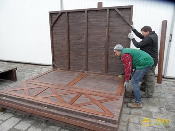 DOMEK HANDLOWY 4 DREWNIANY KIOSK SKLEPIK PRODUCENT