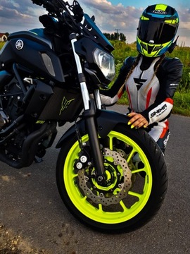 Yamaha MT-07 MT07 Желтая флюоресцентная крышка радиатора